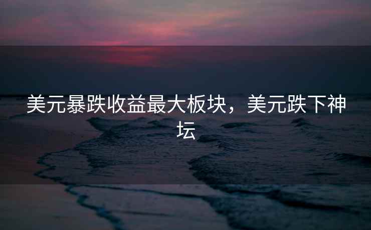 美元暴跌收益最大板块，美元跌下神坛