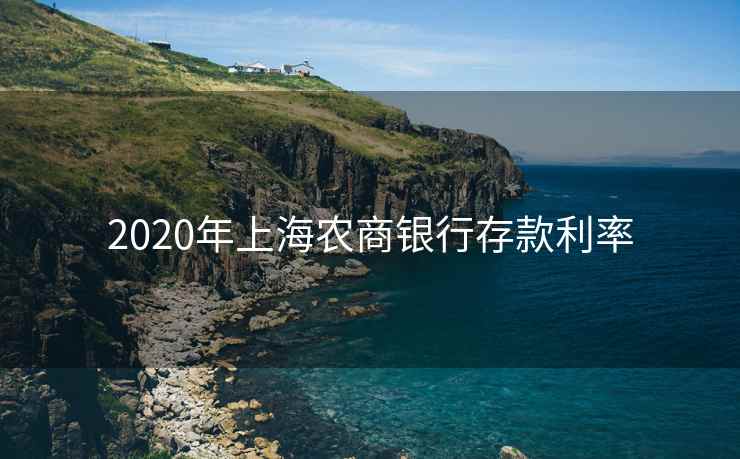 2020年上海农商银行存款利率