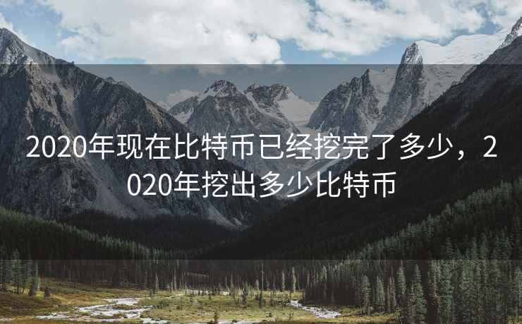 2020年现在比特币已经挖完了多少，2020年挖出多少比特币
