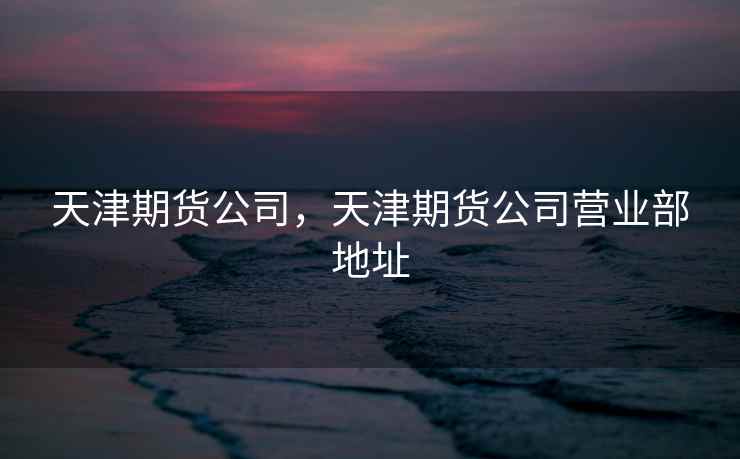 天津期货公司，天津期货公司营业部地址  第1张