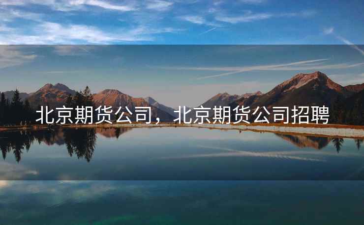 北京期货公司，北京期货公司招聘